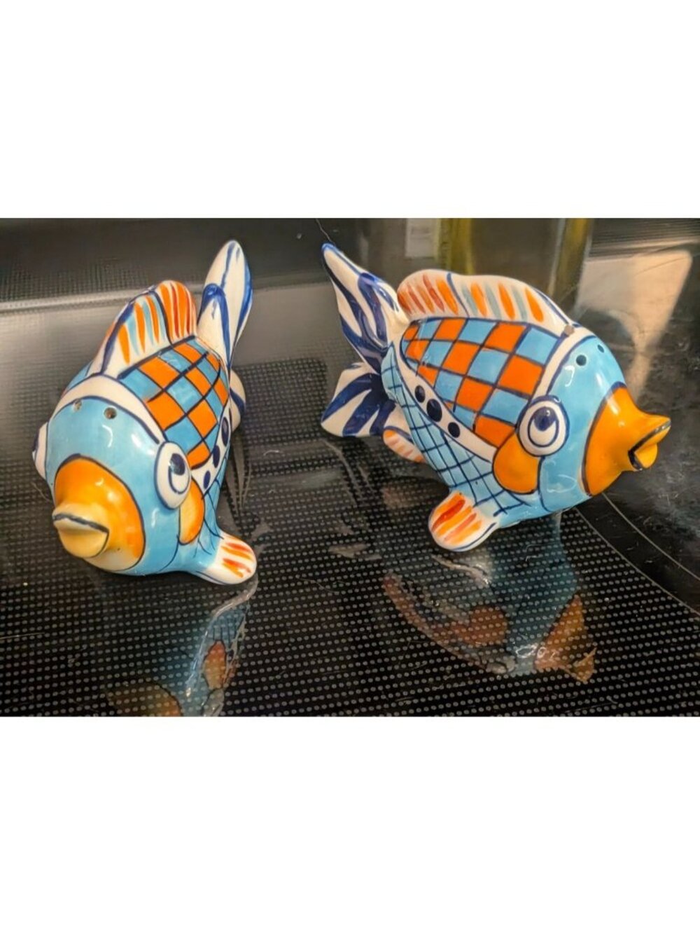 Diane Blue Sky Fish Salt and Pepper Shakers Colorful Blue